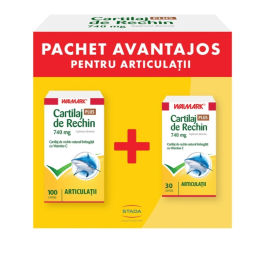 Cartilaj de rechin Plus 740mg x 100 capsule+30 capsule