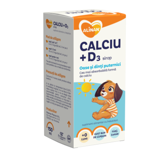 Alinan Calciu + D3 sirop x 150ml