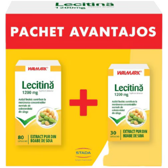 Lecitină 1200 mg x 110 capsule (pachet avantajos)