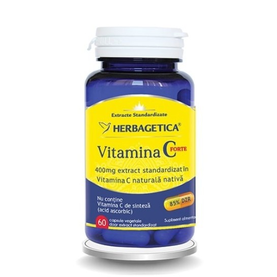 Herbagetica Vitamina C forte 400 mg x 60 capsule