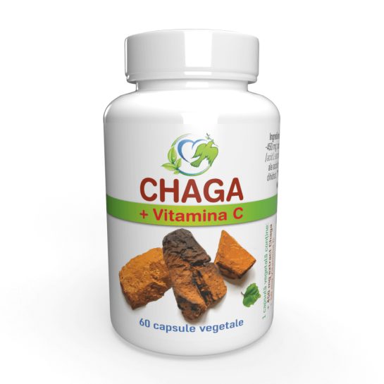 Chaga 450 + Vitamina C x 60 capsule vegetale Justin Pharma