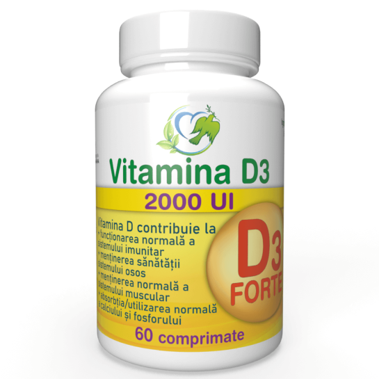 Vitamina D3 2000UI x 60 comprimate Justin Pharma