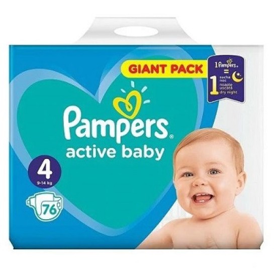 Pampers 4 Active Baby GP (7-14kg) 76 bucati