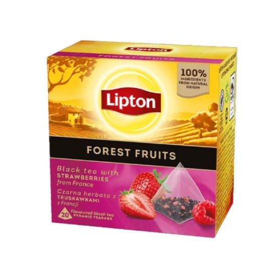 LIPTON Negru fructe de padure x 20 plicuri