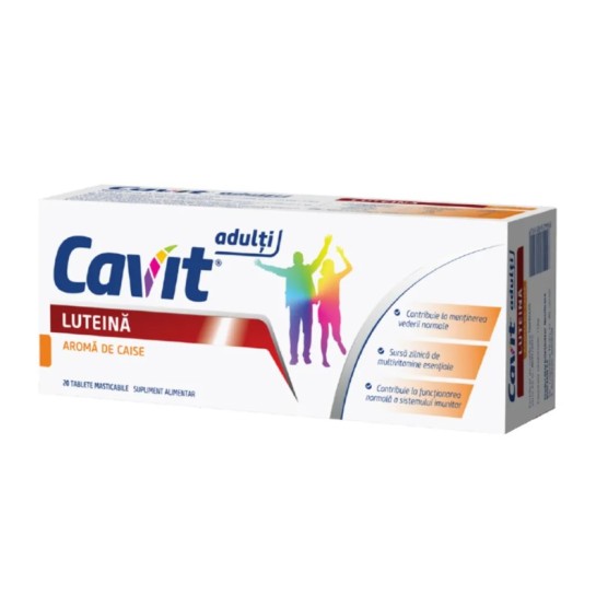 Cavit adulti luteina aroma caise x 20 tablete