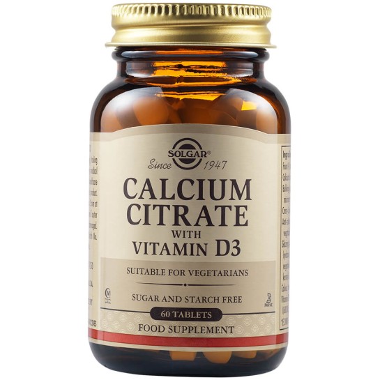 Solgar Calcium Citrate cu Vitamina D3 x 60 tablete