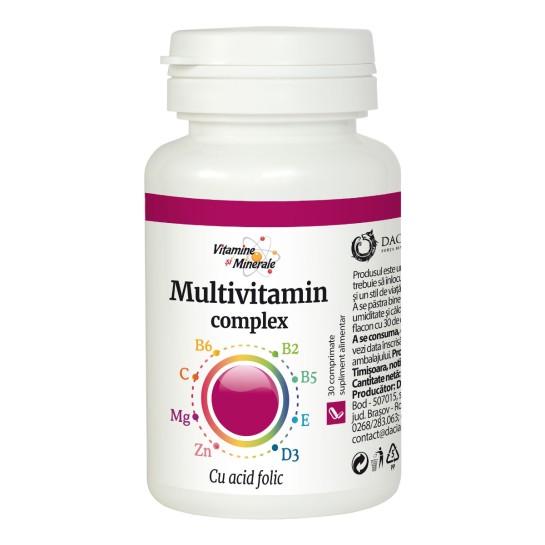 Multivitamin Complex cu acid folic x 30 comprimate