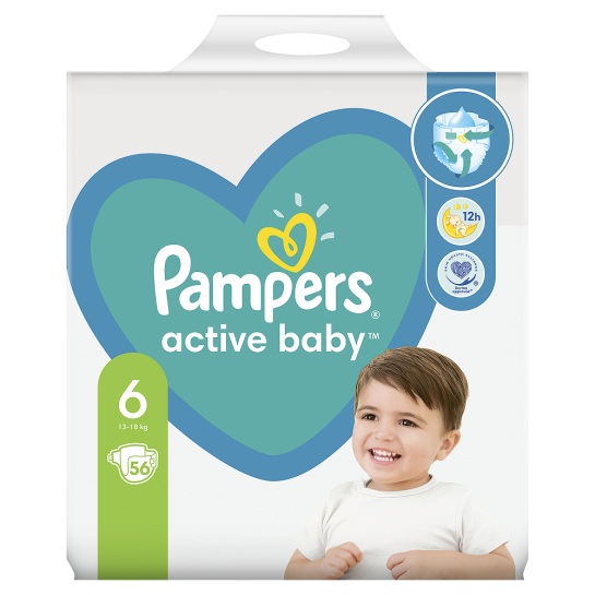 Pampers 6 Active Baby GP (13-18kg) x 56 bucati