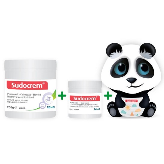 Sudocrem Pachet (Sudocrem crema 250g + Sudocrem crema 60g + Ursulet Cadou)