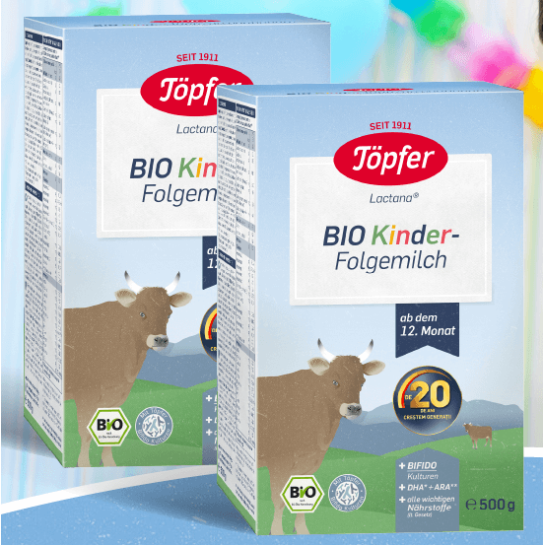 Topfer Bio Kinder lapte 2 cutii - Promo 20% Reducere la al doilea