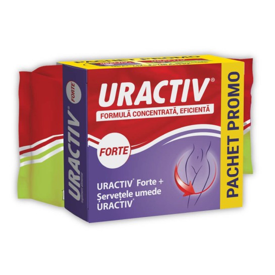 Uractiv forte x 20 capsule + Servetele umede