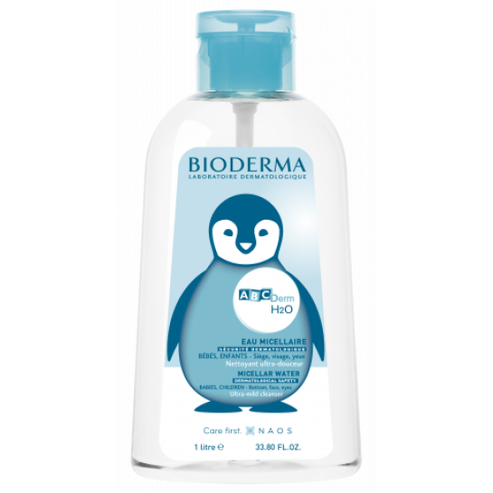 ABCDerm H2O apă micelară cu pompă inversă x 1L