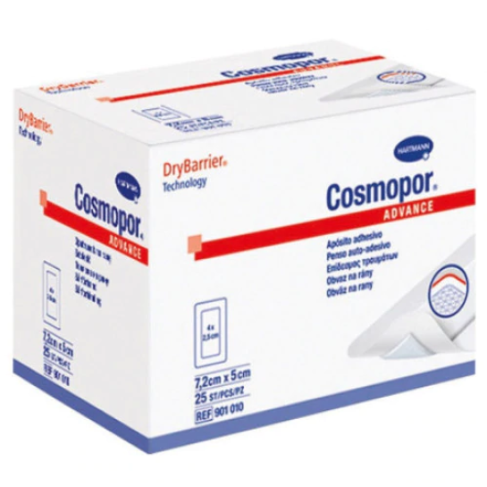 Cosmopor Advance Plasture 7,2x5cm x 25 bucăți