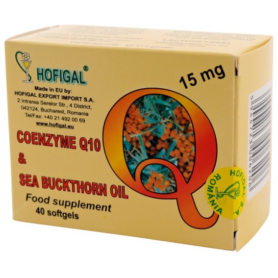 Coenzima Q10 în Ulei de Cătină 15 mg x 40 capsule