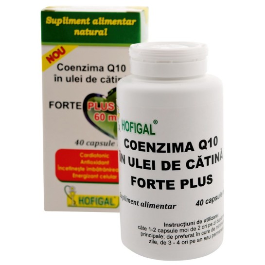 Coenzima Q10 în ulei de cătină Forte Plus 60mg x 40 capsule