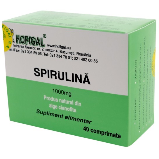 Spirulină 1000mg x 40 comprimate