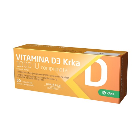 Vitamina D3 Krka 1000 IU x 60 comprimate