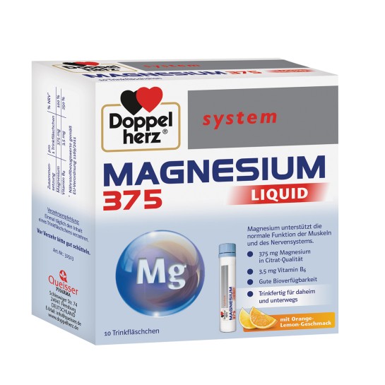 Doppelherz Magneziu 375 mg x 10 flacoane unidoza