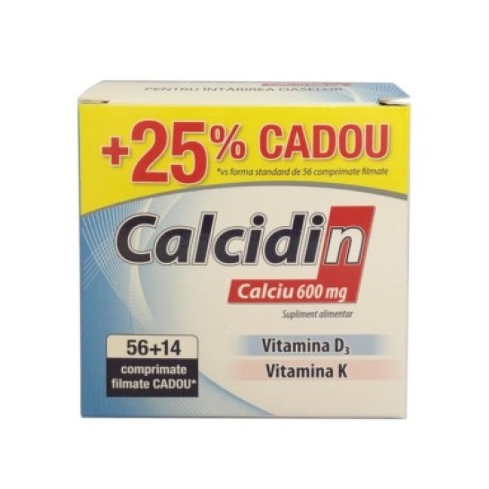 Calcidin x 56 comprimate + 14 comprimate Cadou