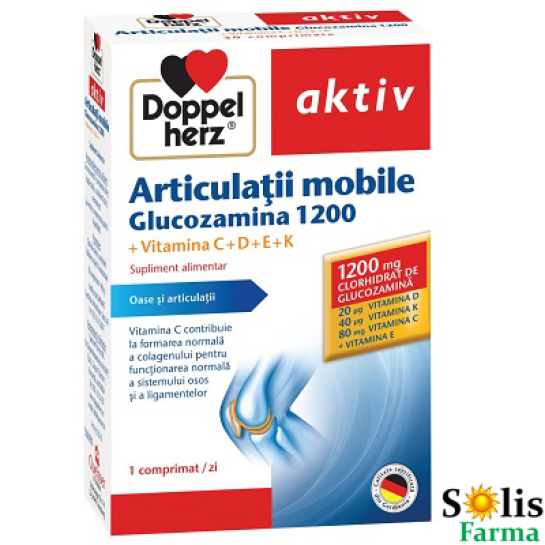 Doppelherz Articulații mobile Glucozamină 1200 x 30 comprimate