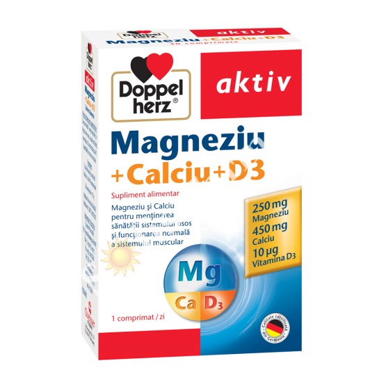 Doppelherz Calciu+Magneziu+D3 x 30 comprimate