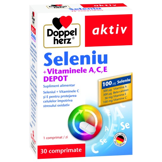 Doppelherz Seleniu + Vitaminele A, C, E Depot x 30 capsule