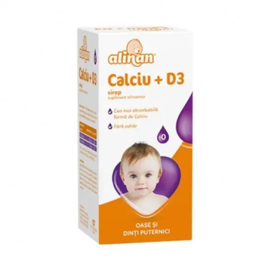 Alinan Calciu + D3 sirop x 150ml