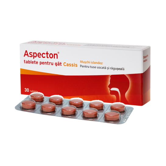 Aspecton Cassis x 30 tablete pentru gat