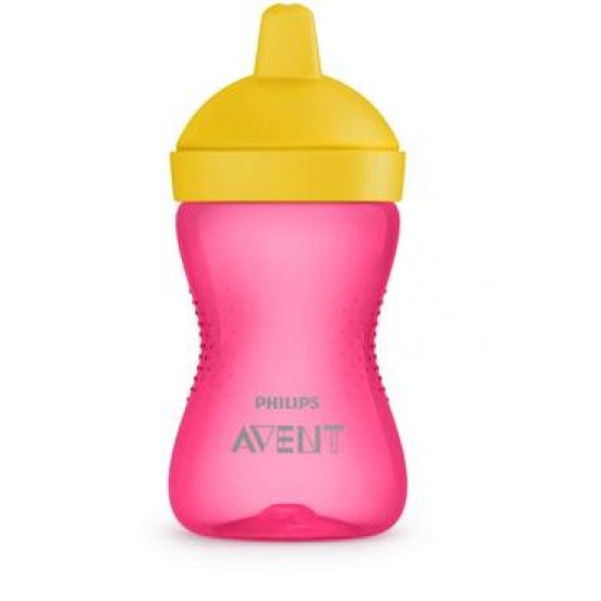 Avent cana cu tetina dura 18+L, roz SCF804/04