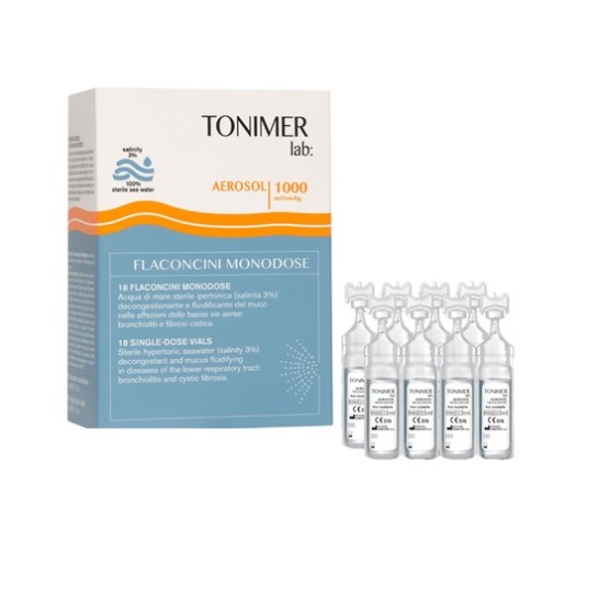 Tonimer Lab Aerosol Apa de mare sterila cu salinitate 3% 18 flacoane x 3 ml