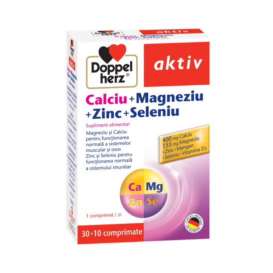 Doppelherz Calciu+Magneziu+Zinc+Seleniu x 30+10 comprimate