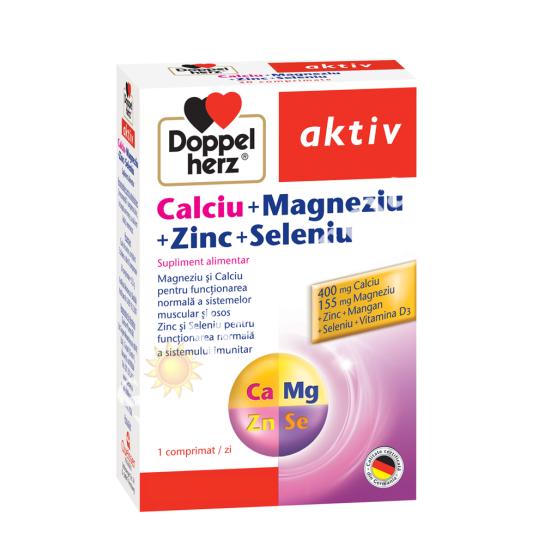 Doppelherz Calciu+Magneziu+Zinc+Seleniu x 30 comprimate