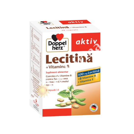 Doppelherz Lecitină+Vitamina B x 40 capsule