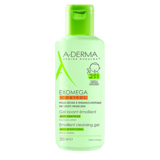 A-Derma Exomega Control Gel spumant 2 in 1 par si corp x 200ml