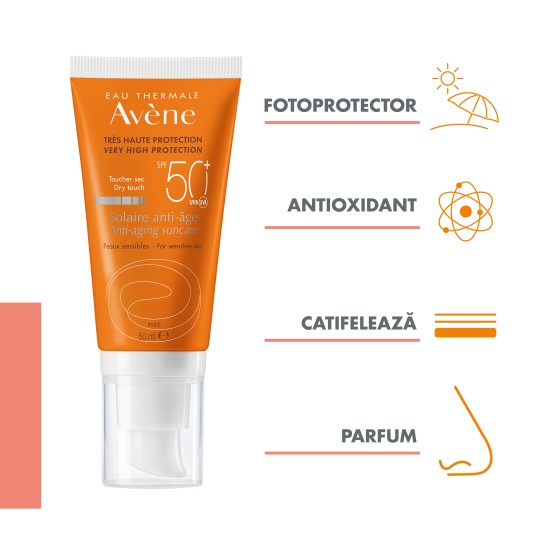 Avene Crema de protectie solara Anti-age SPF 50+ 50 ml