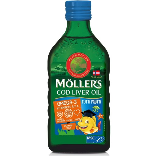 Moller's Cod liver oil omega 3 Tutti-Frutti x 250ml