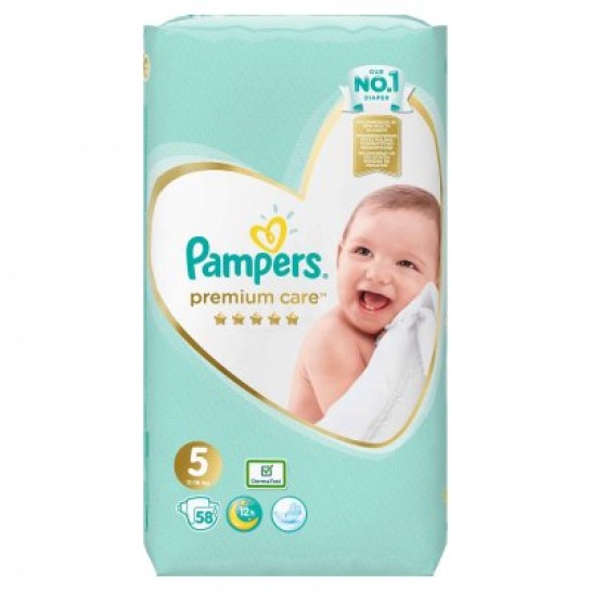 Pampers Premium Care Nr. 5, 11-16 Kg x 58 bucati
