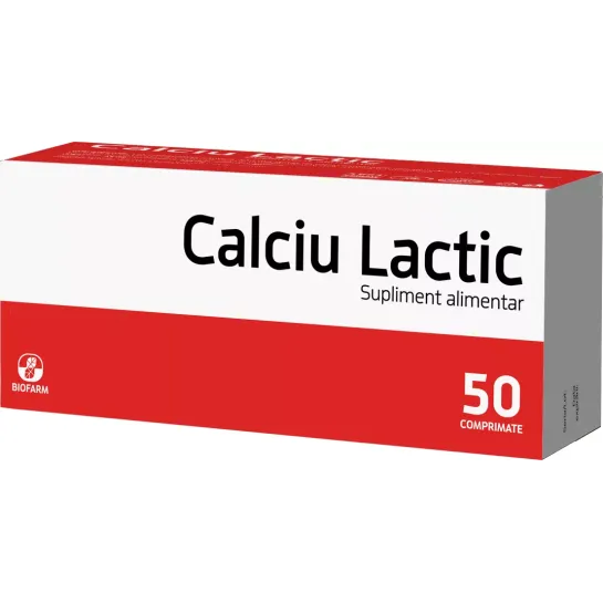 Calciu lactic 500mg x 20 comprimate