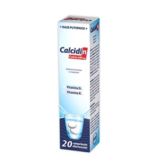 Calcidin 600 mg x 20 comprimate efervescente