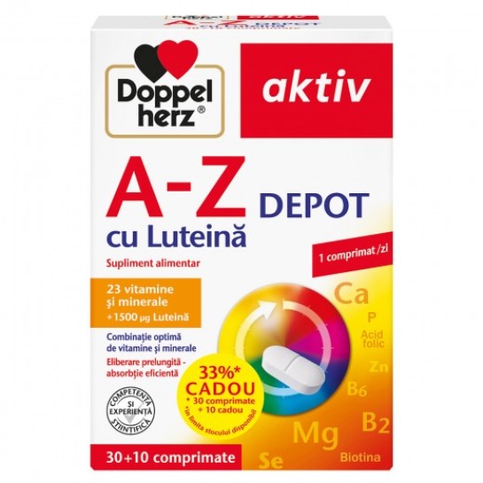 Doppelherz A-Z Depot luteina x 30 comprimate +10 comprimate GRATIS