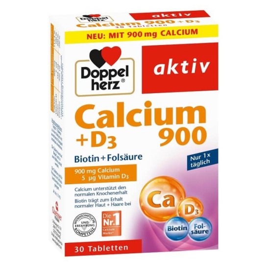 Doppelherz Ca 900+D3+Biotina+Acid folic x 30 capsule