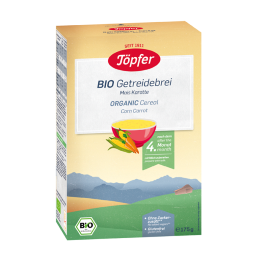 Topfer Cereale BIO porumb+morcov 4luni x175g