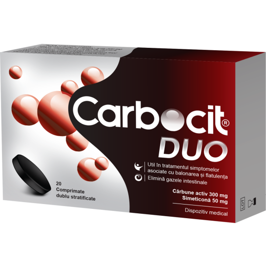 Carbocit DUO x 20 comprimate dublu stratificate