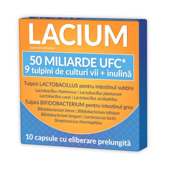 Lacium 50 miliarde UFC x 10 capsule cu eliberare prelungitӑ