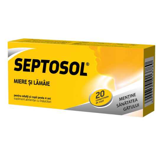 Septosol miere si lamaie x20 comprimate de supt