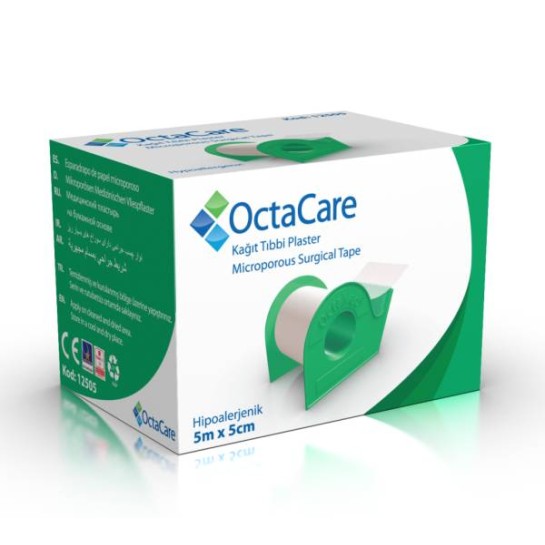 Banda adeziva suport plastic 5 cm x 5 m OctaCare 13505