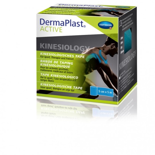 DermaPlast Active banda kinesiologica albastra x5cmx5m