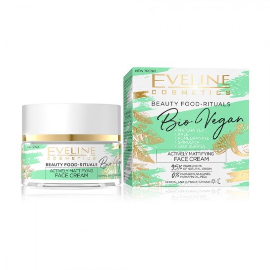 Evelin crema fata bio vegana matifianta (verde) x 50 ml