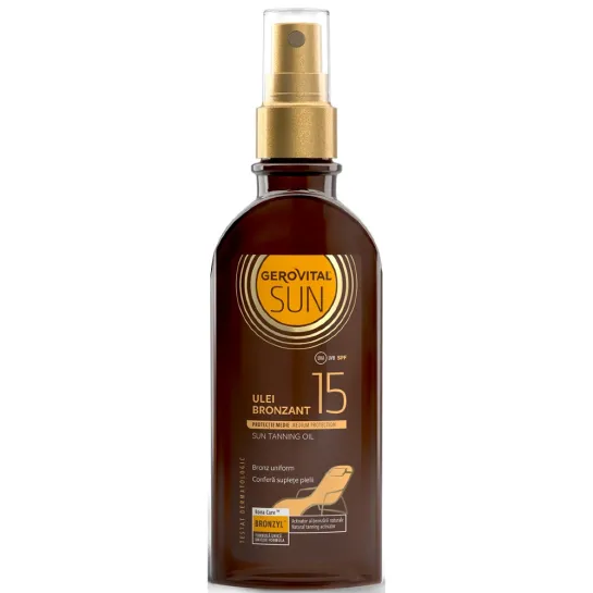 Gerovital Sun Ulei bronzant pentru plaja SPF 15 x 150 ml