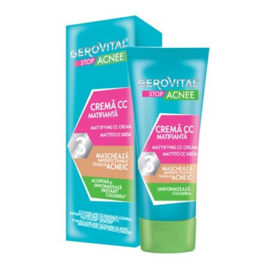 Gerovital stop acnee crema CC matifianta x 30 ml